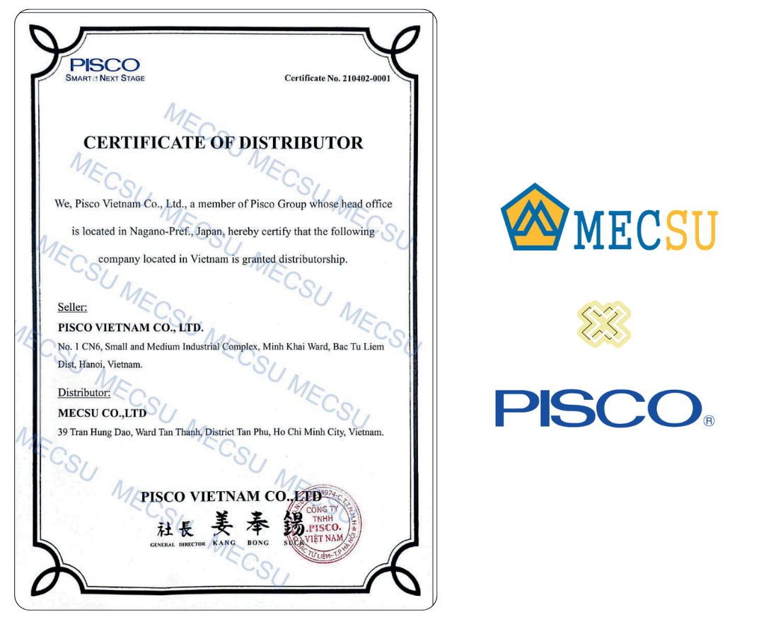MECSU trở thành đại lý độc quyền thương hiệu PISCO tại miền Nam